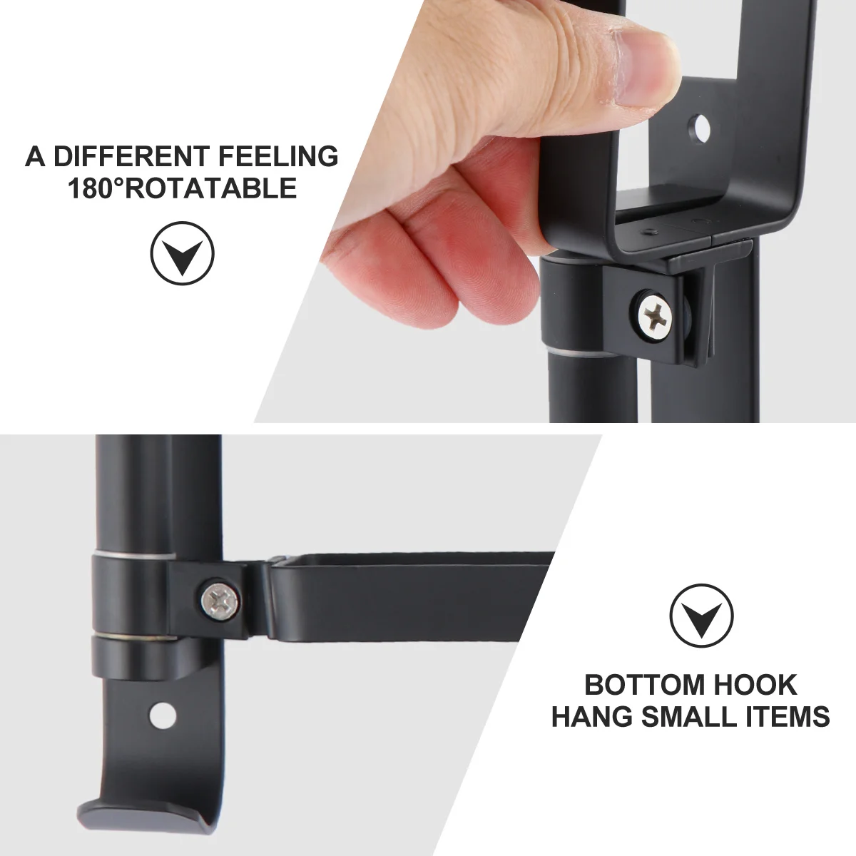 

Towel Rack Aluminum Alloy Wall Mounted Space Saving Bathroom Kitchen Storage Holder No Punch Installation Towel Bar Hanging Rod