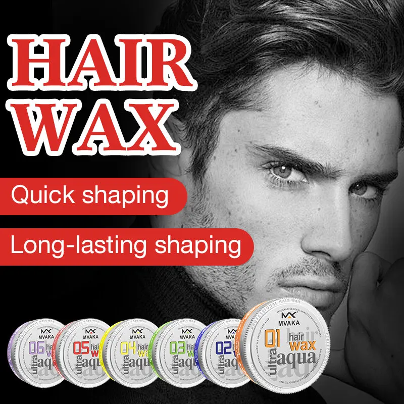 

MVAKA 24-Hour Long-Lasting Styling Wax, Non Greasy, Men's Specific, Suitable for All Hair Types, Fluffy Styling Mud