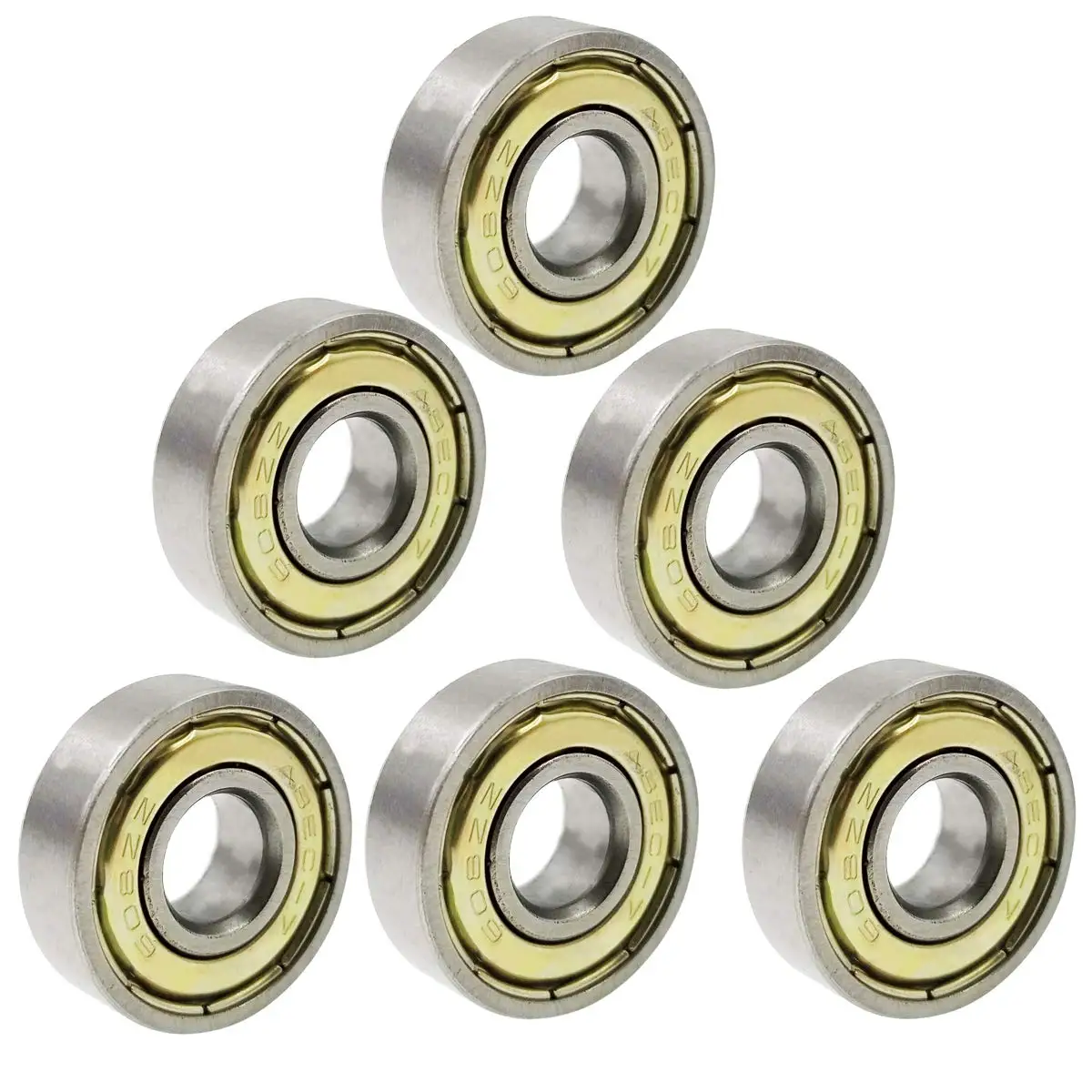 10pc 608 688 RS ZZ Skateboard Bearings Double Shielded Ball Bearings Small Bearing Replacement Parts for Longboard Roller Skates