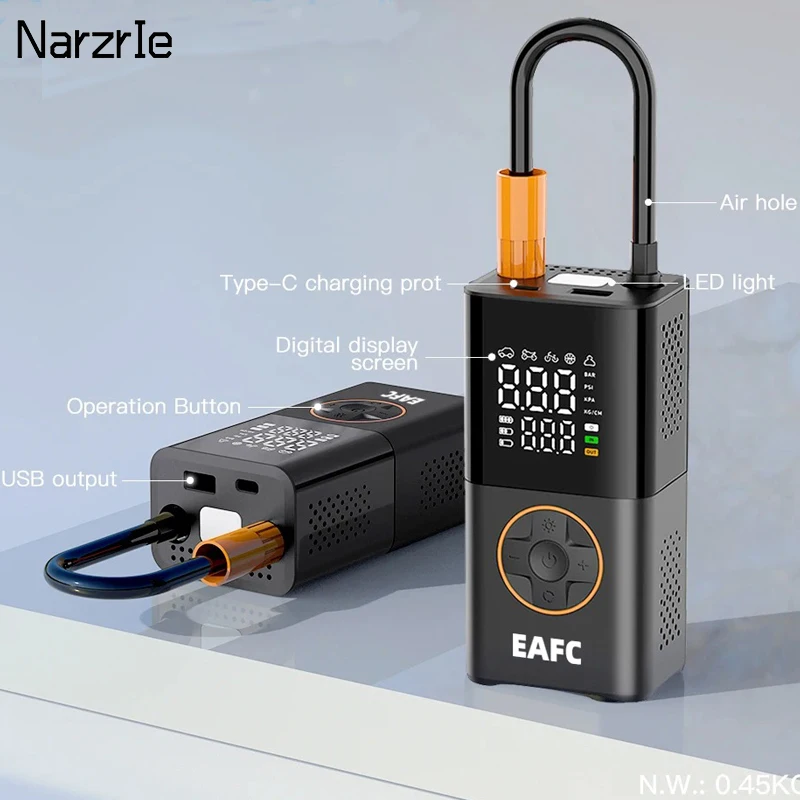 

Беспроводной Электрический автомобильный насос для накачивания шин, 4000 psi, воздушный компрессор, насос с аккумулятором на мА/ч, с детской батареей для автомобиля, велосипеда, мотора, шара, велосипеда