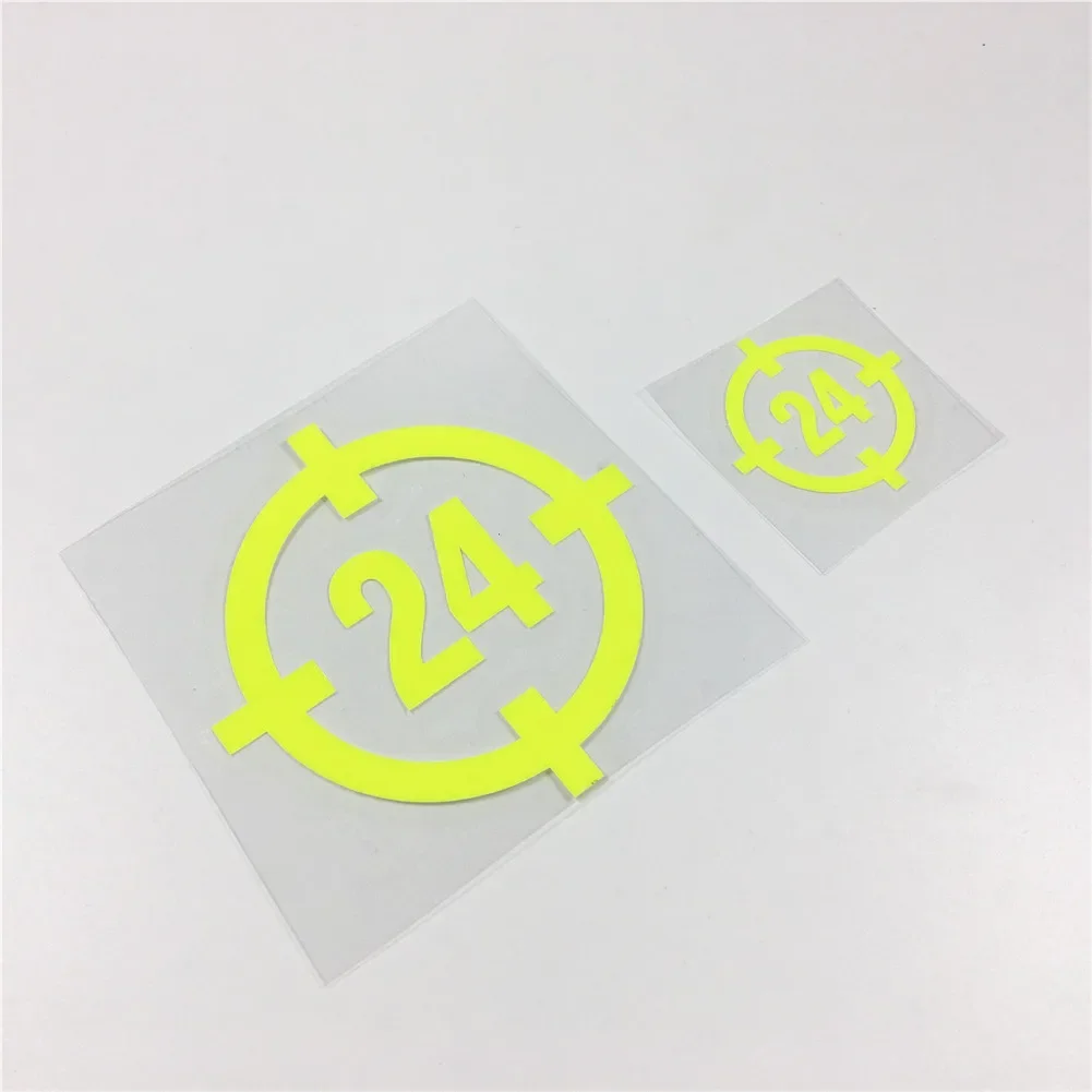 2PCS Car Styling Vinyl Sticker for Target Lock 24 Number Rider Motocross Motorcycle Modified Decals Waterproof