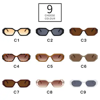 SO&EI משקפי שמש מרובעים קטנים ואופנתיים לנשים בצבע ג'לי גווני הדרגתיים UV400 רטרו לגברים משקפי שמש עם עדשות תה 8 best sales משקפי שמש של תה - №8