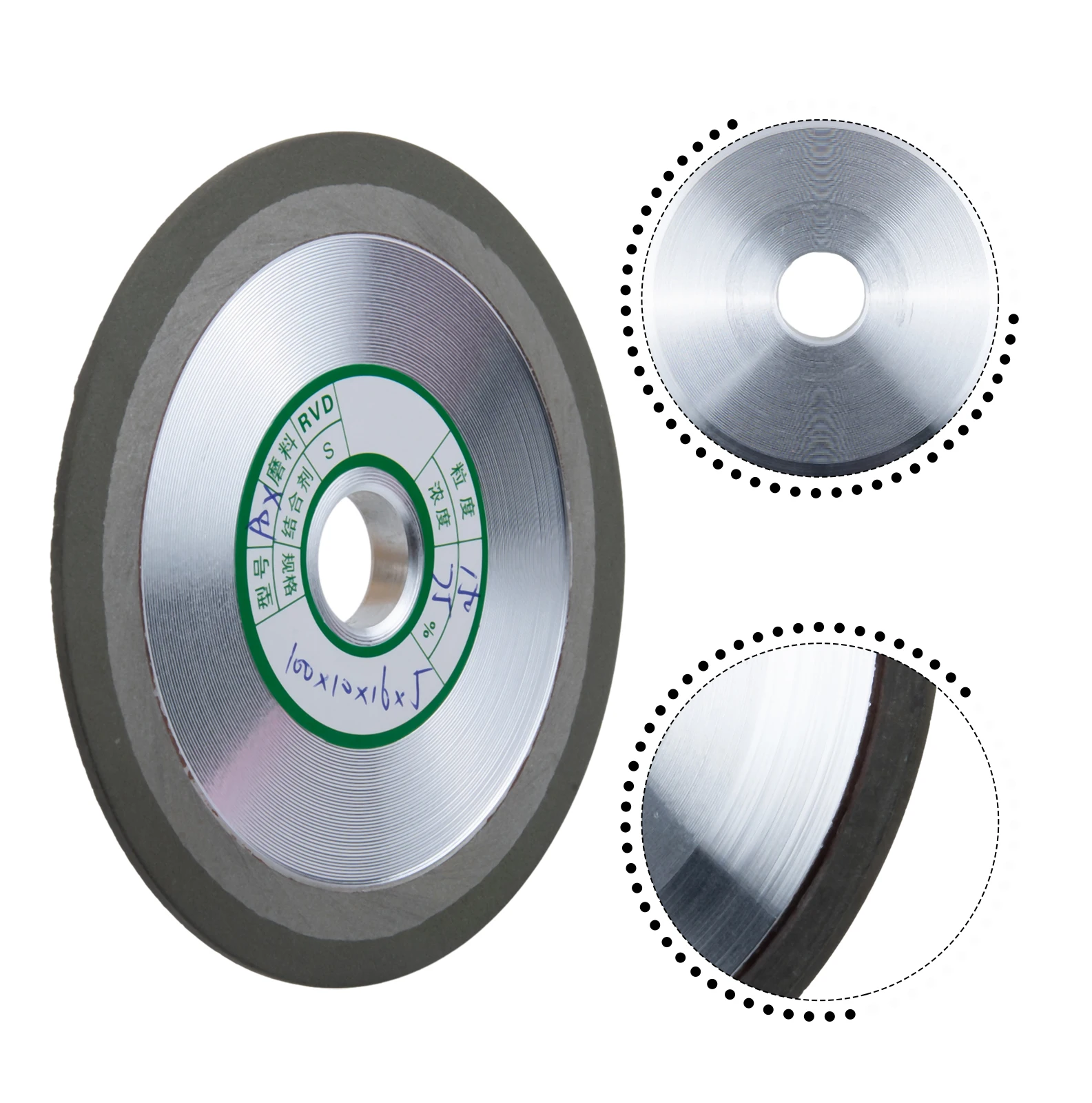 4 Inch Widen Grinding Wheel Hypotenuse Style 150 Grit For Carbide Metal Ener Grinding Hard Alloy Hard Steel Die Steel
