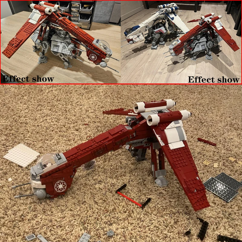 

Модель корабля MOC Coruscant Dropship, совместимая с 75019, строительные блоки AT-Robot, DIY космический корабль, 75354, конструктор, детская игрушка, подарок на Рождество