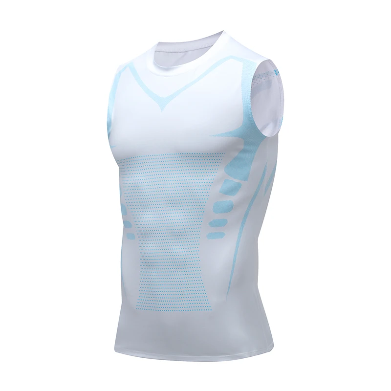 Kompression Tank Top Männer Gym Shirt Ärmel Quick Dry Druck Sportswear Männlichen Fitness Bodybuilding Weste Workout Muscle Top