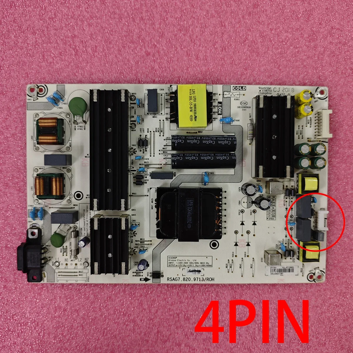 RSAG7.820.9713 power board 4PIN  for Hisense 55E78GQ