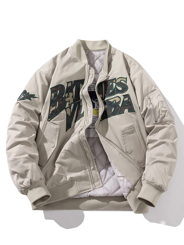 

Ретро-куртка-бомбер с вышивкой, унисекс, в американском стиле, из хлопка, для молодежи, теплая