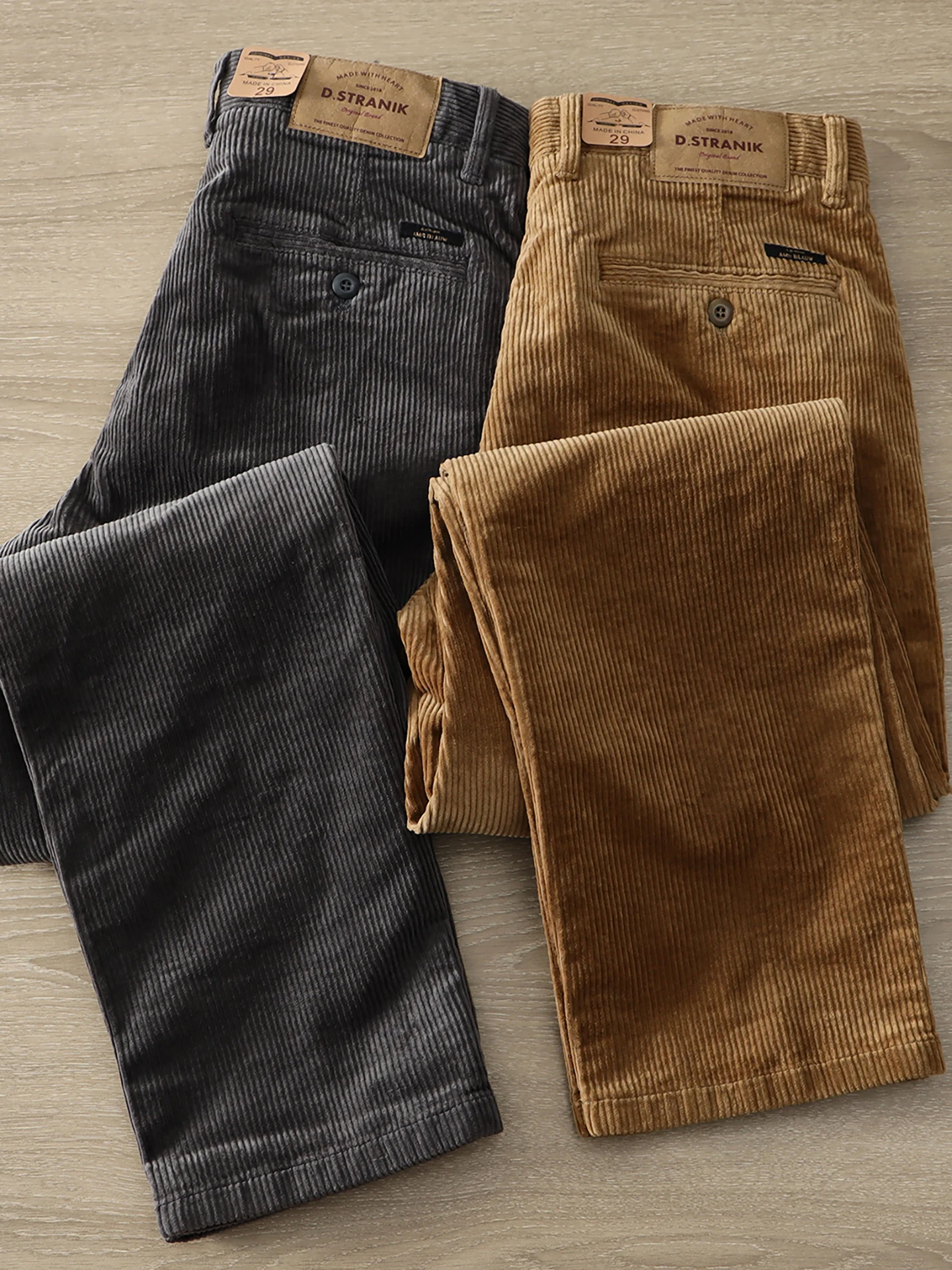 

899 # Осень и зима, новые тяжелые вельветовые брюки в американском стиле ретро, мужские повседневные прямые брюки из хлопка Amekaji 97%