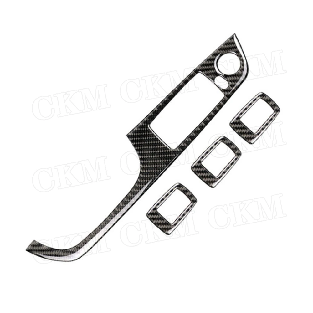 Carbon Fiber Car Window Lifter Switch Buttons Trim Frame Cover Stickers For BMW 3 Series E90 2005-2012 Car Accessories