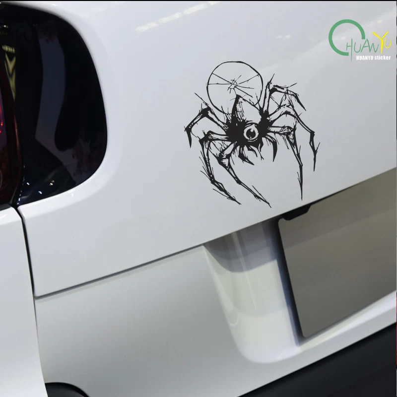 Dark spider decoration sticker to cover scratches, waterproof and reflective car and motorcycle decal