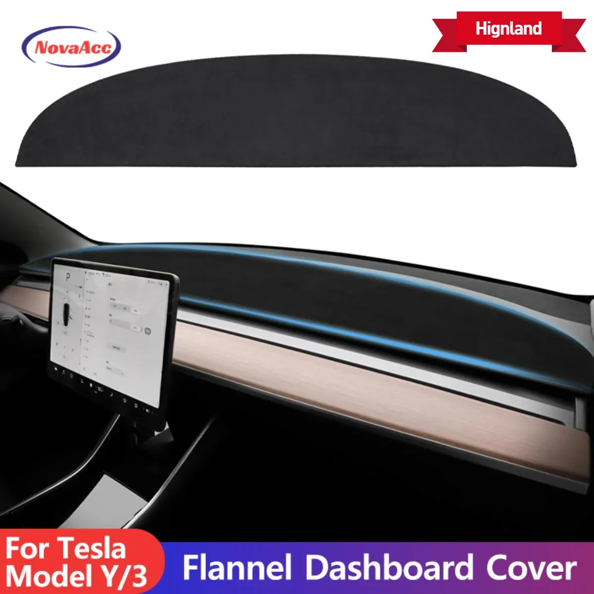 

Dash Cover Accessories Dashboard Cover Dash Mat For Tesla Model Y 2017-2024 Model 3 2017-2023 2024 Highland Interior Accessories