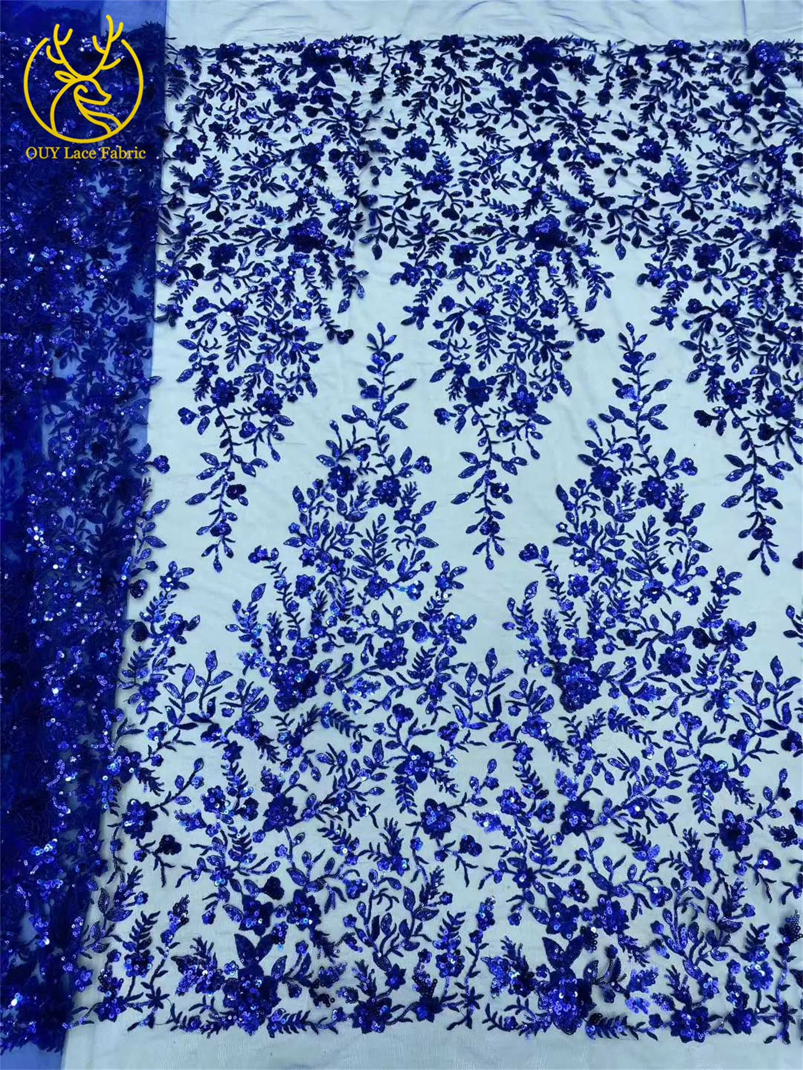 Afrikanischer Bräutigam bestickter Pailletten-Spitzenstoff 2026 Roter nigerianischer französischer Mesh-Spitzenstoff, geeignet für Hochzeitskleid-Materialien – Detail 7