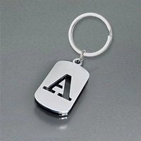 Initial Letter A-Z Stainless Steel Key Ring Key Chains DIY Jewelry Gifts