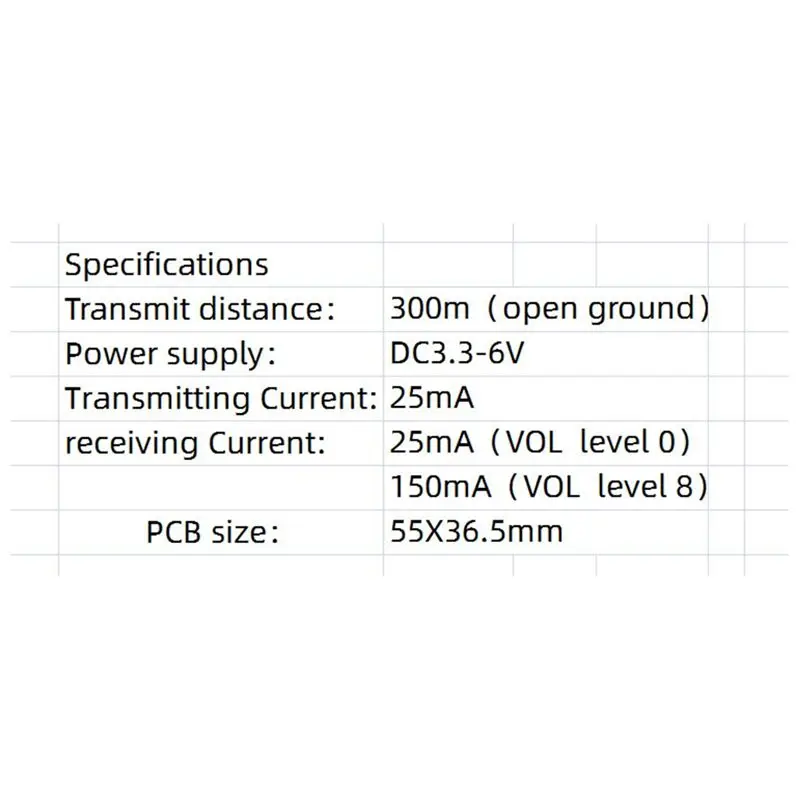 Y44A FM Walkie Talkie Circuit Board FM Transmitter Receiver Module 7 Frequency 27-480MHz DC3.3-6V for DIY