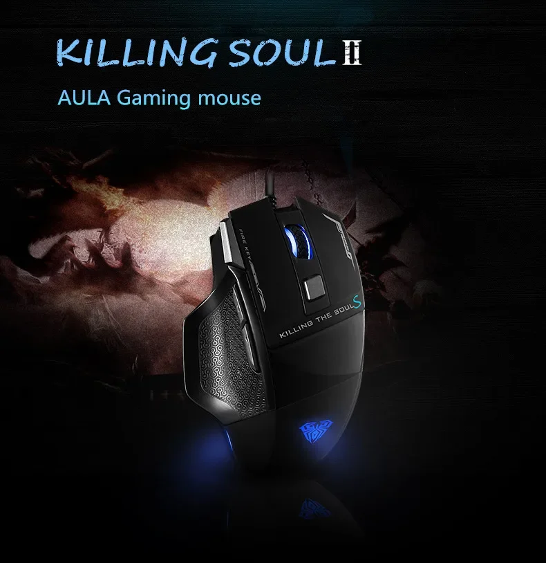 AULA S12 Wired Professional Office Mouse RGB 4800DPI Low Latency Esports Gaming Mouse Laptop  PC Gaming Accessories for Gamers