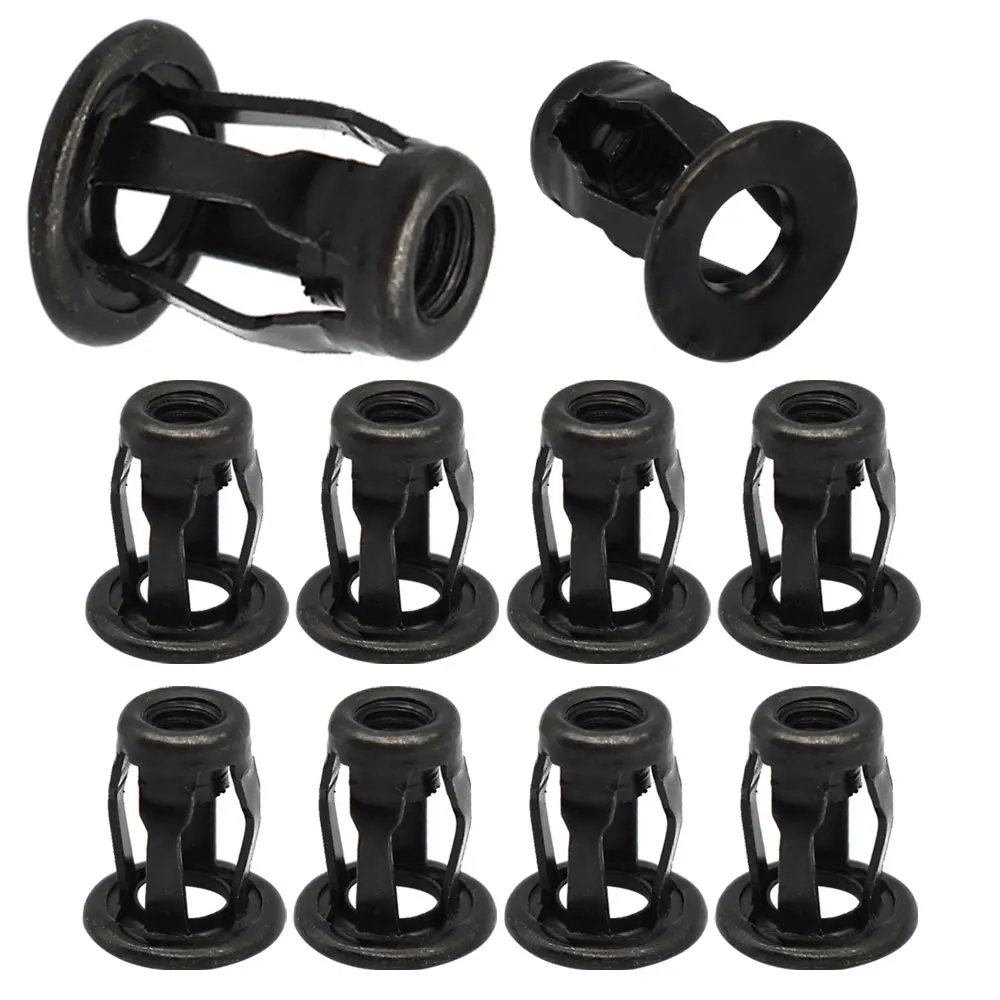 

10Pcs Car Metal Screw Base Clamp For A3 A4L A6L A8 Q3 Q5 Q7 Trunk Nuts Front Rear License Plate Fastener Clips