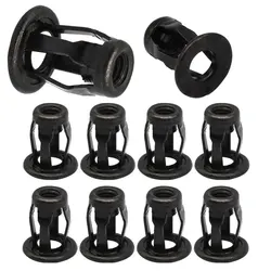 10Pcs Car Metal Screw Base Clamp  For A3 A4L A6L A8 Q3 Q5 Q7 Trunk Nuts Front Rear License Plate Fastener Clips