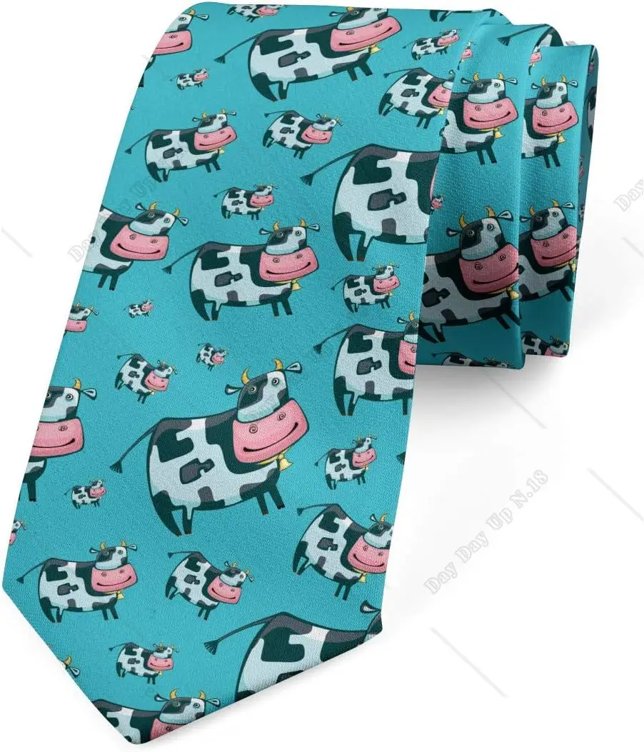 

Cow Print Milk Blue Tie Ambesonne Multicolor Modern Men's Tie Print One Size