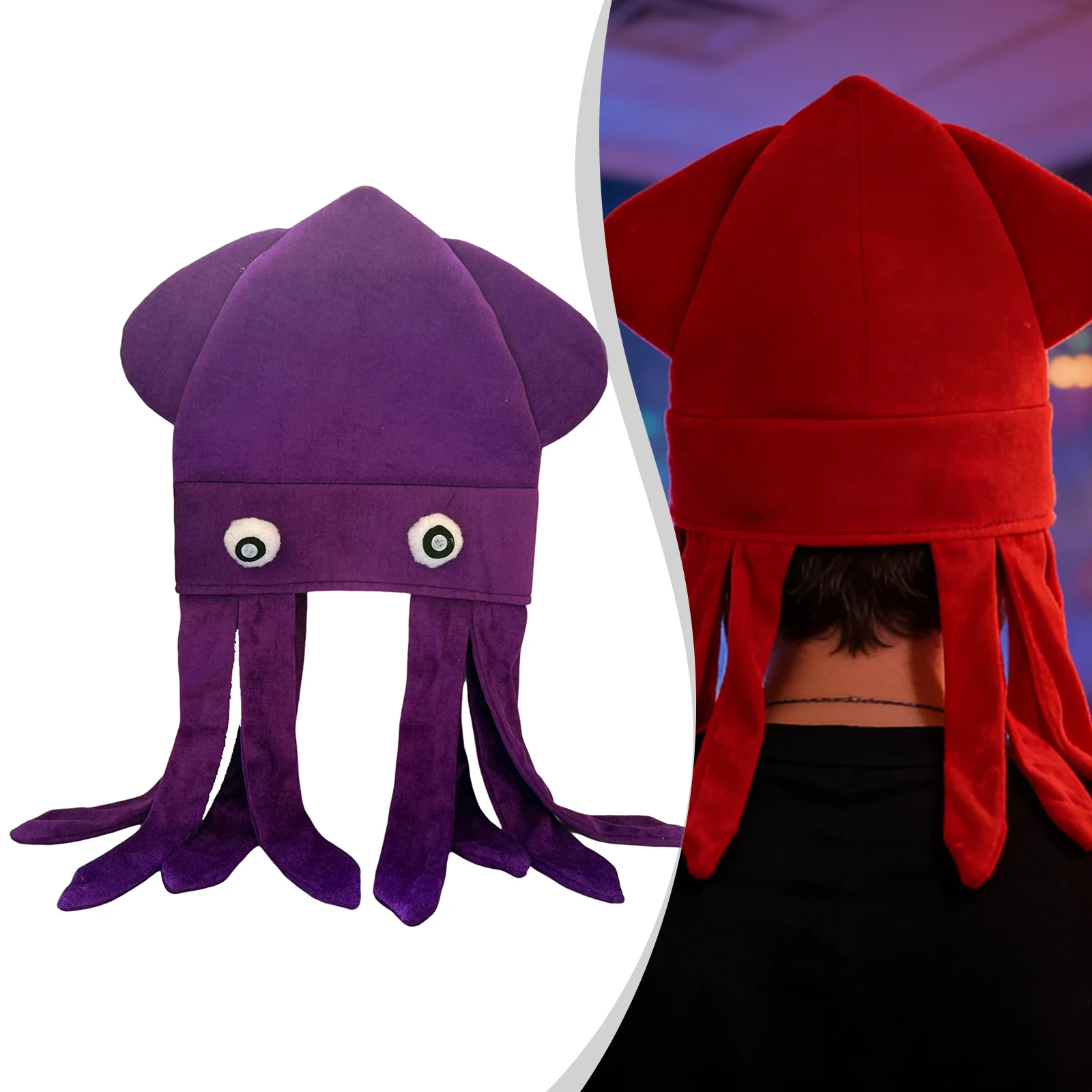 

Шляпа в форме осьминога, забавный головной убор, аксессуар для ролевых игр на дни рождения и праздники, идеальный подарок для развлечений в баре