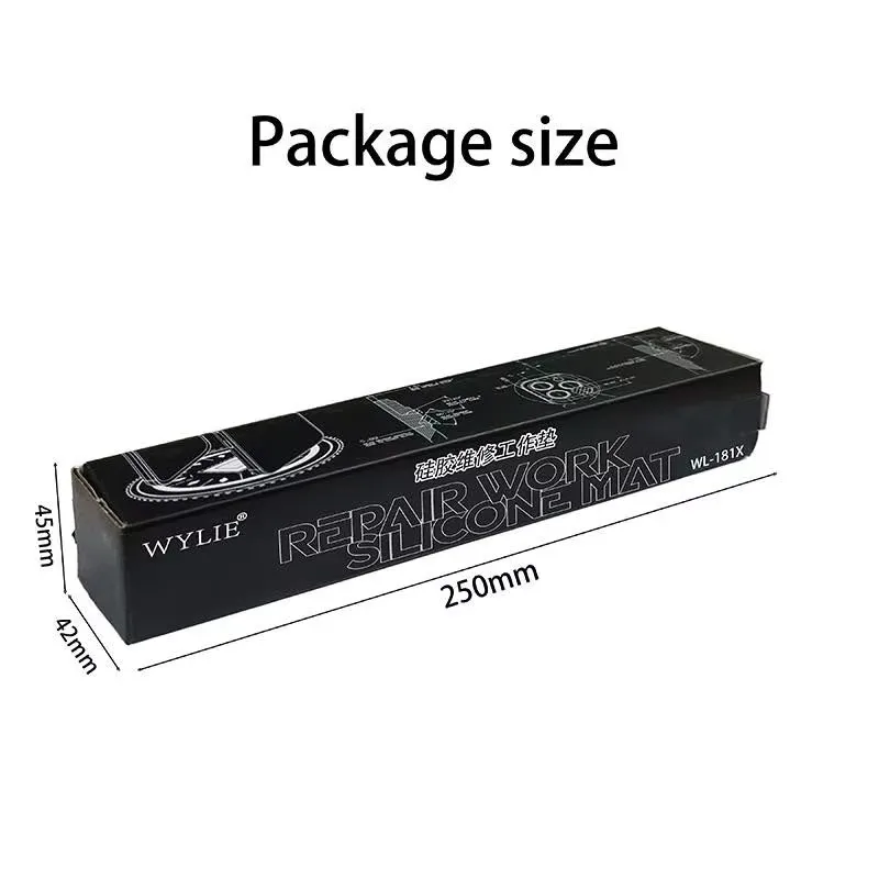 WYLIE WL-181X Silicone Repair Mat 500°C Heat Resistant Waterproof Foldable 15 Inch for Phone Motherboard Soldering Workbench