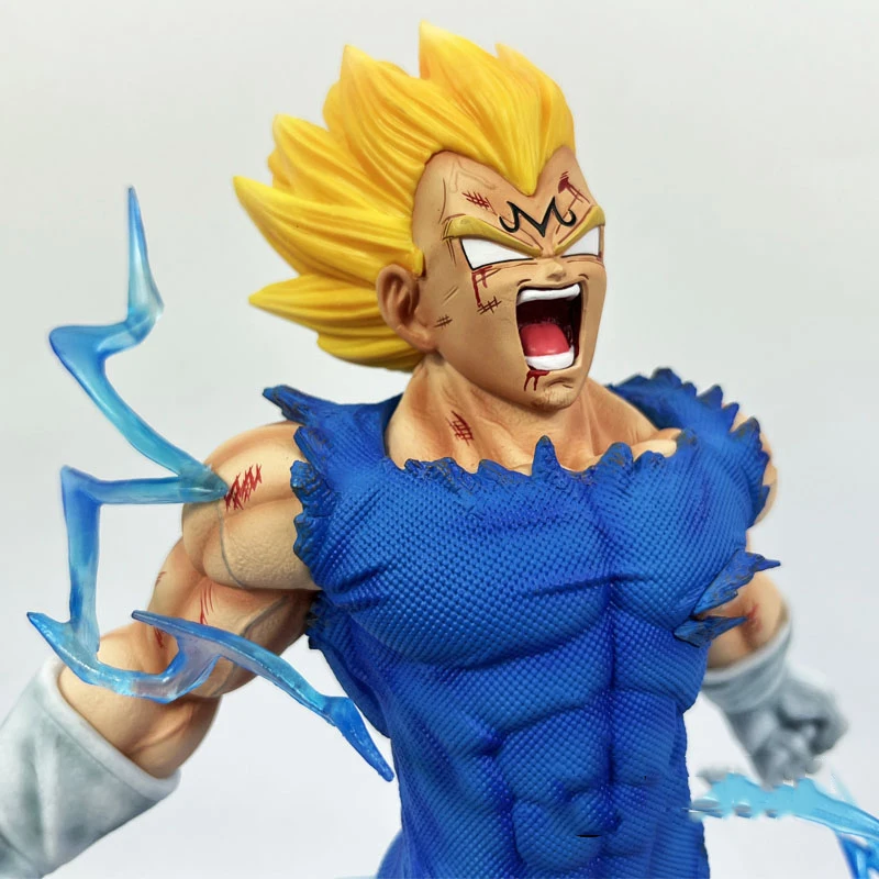 Hot 27cm Dragon Ball Z Majin Vegeta Anime Figure Self-destruct  Super Saiyan Action Figures Pvc Statue Figurine Model Toys Gift