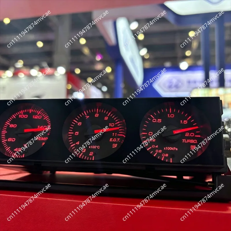 Automobile Modification Instrument, Water Temperature Oil Temperature Oil Pressure Turbine Pressure Triple Meter