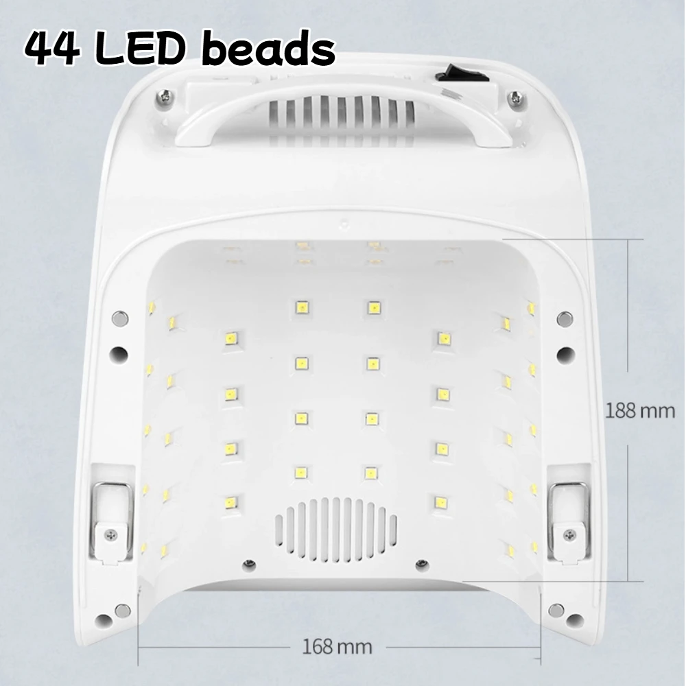 Lampada per unghie UV LED da 132 W con 4 impostazioni di timer Luce per unghie ricaricabile Gel Polish Curing Asciugatrice per unghie per donne Ragazza Strumenti per salone di casa