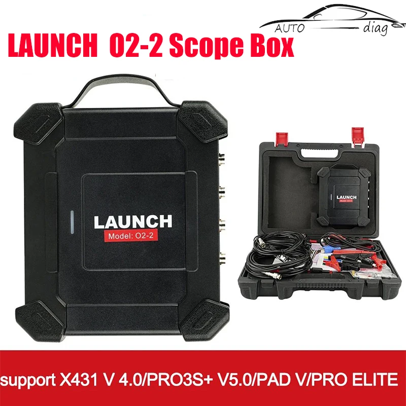 LAUNCH X431 O2-2 Scope box Oscilloscope 4 Channels 100MHz USB DC Automotive Oscilloscopes Support X-431 V/V+/PRO3S+/PAD V