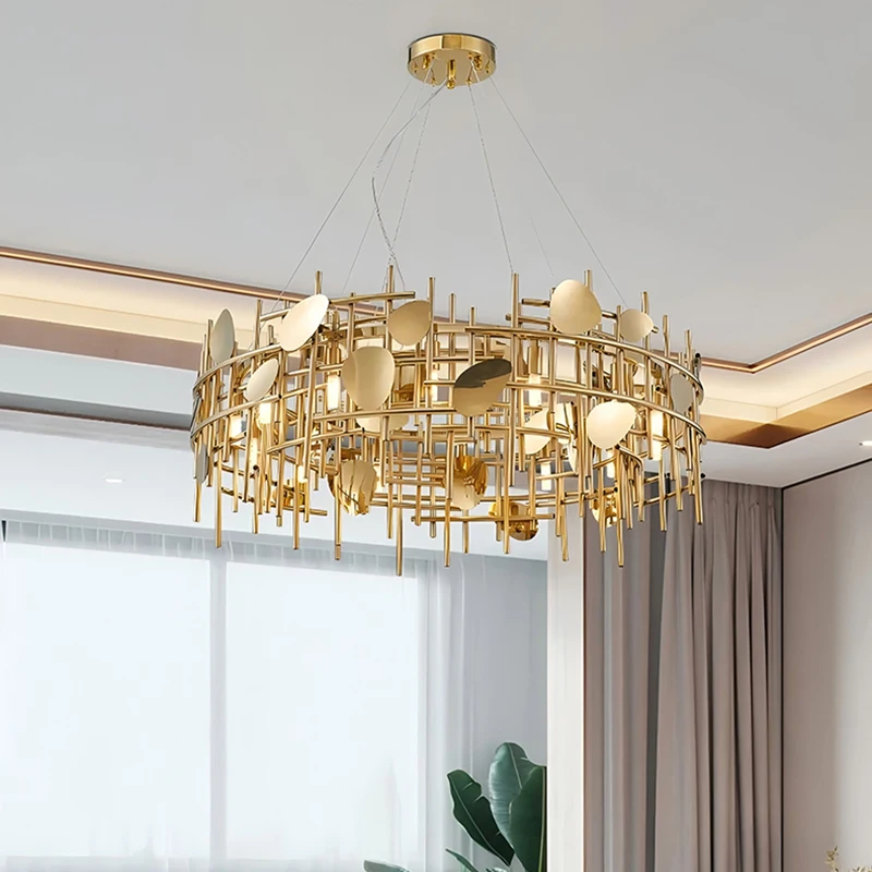 ديكور المنزل الثريا غرفة الطعام قلادة أضواء إضاءة داخلية تركيب المصابيح مصابيح السقف صالون الإضاءة الداخلية الفاخرة #2