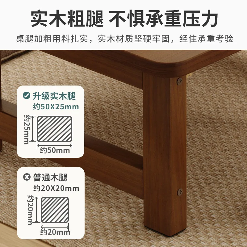 AOLIVIYA Japanese-style Bay Window Small Table Folding Bedroom Household Kang Table Tatami Tea Table Balcony Dormitory Study Low