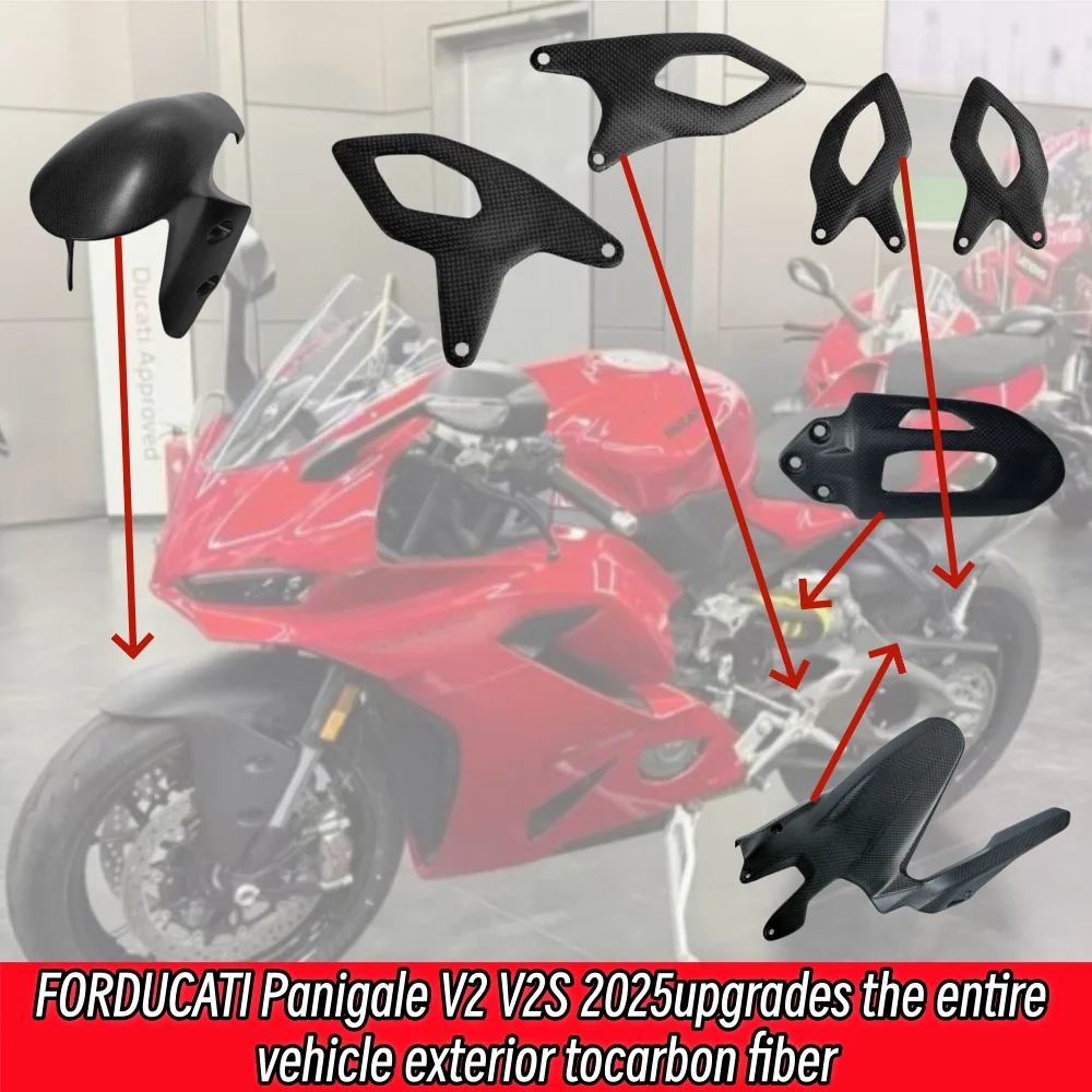 

For DUCATI Panigale V2 V2S 2025+ 100% Carbon Fiber Body & Frame Covers Full Fairing Kits Motorcycle Accessories Fairing Kit Mat