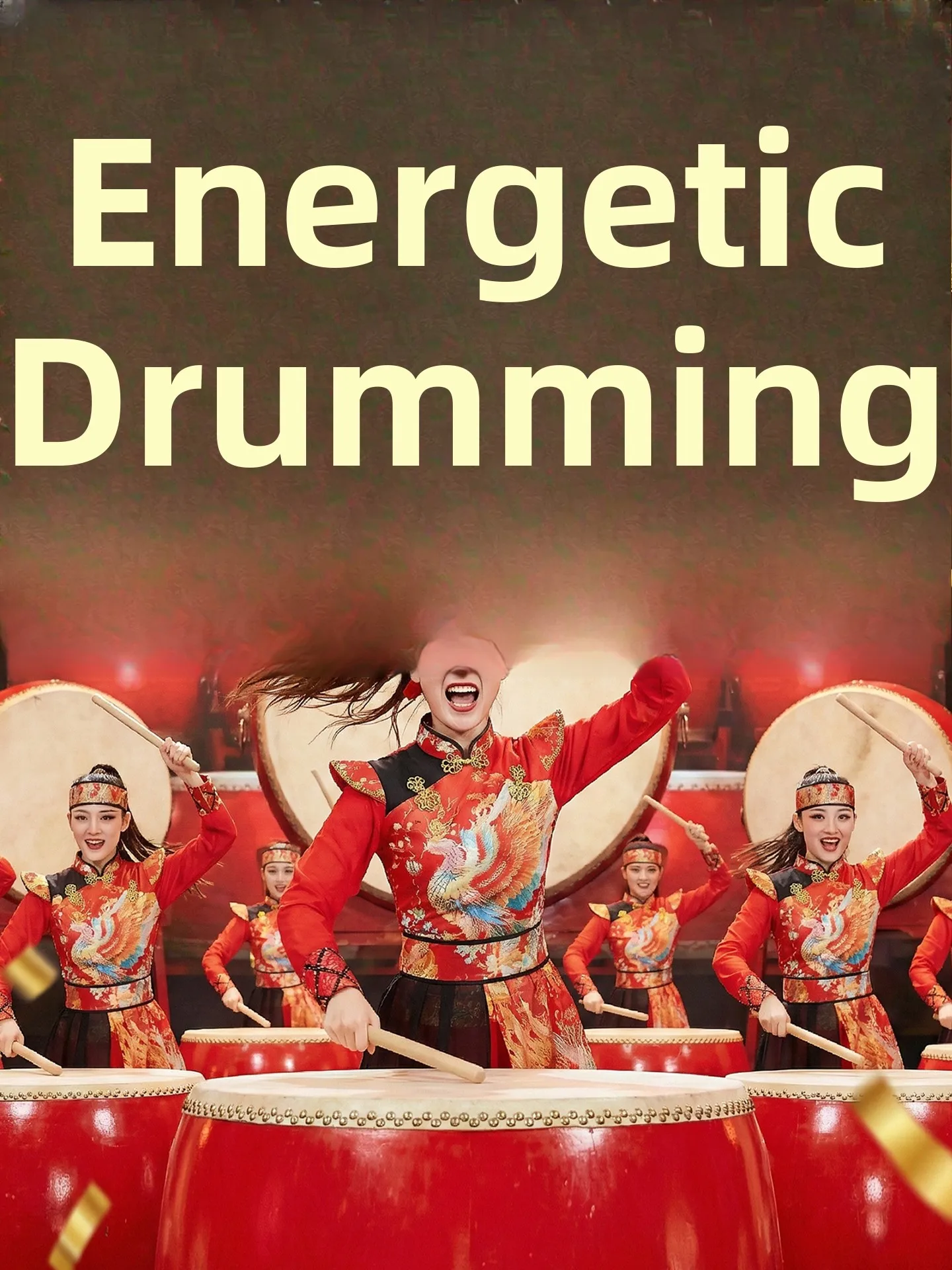 

New Performance Costume Drumming Outfit Men Women Festive Sle Red Big Drum Rooster Opening Dragon Dance Costume Stage Wear