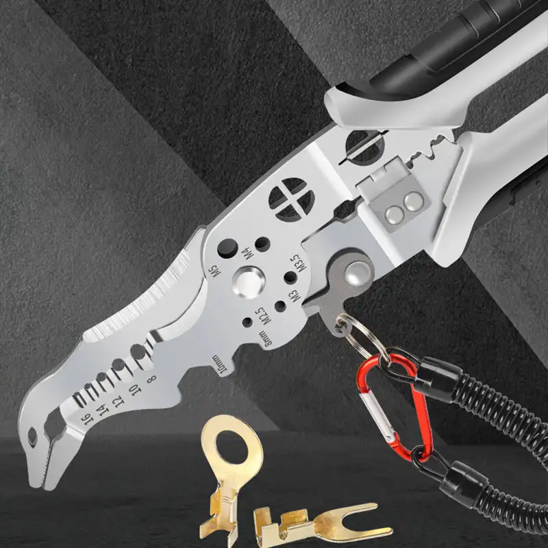 Multi-function Wire Stripper with Elbow Professional Electrician Pliers Crimping Tool Wire Crimper Cutter Wiring Tools Hand Tool