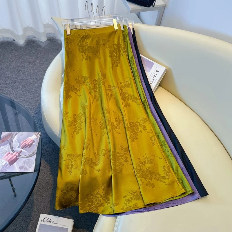 

Ele Lady Long Skirt New Chinese Sle Heavy Embroidery Slimming Retro National Spirit Faionable Women's Clothing