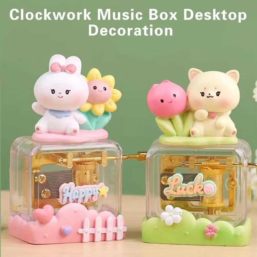 Cartoon Music Box  Delicate Lovely Adorable  Clockwork Music Box Desktop Decoration Baby Shower Gift