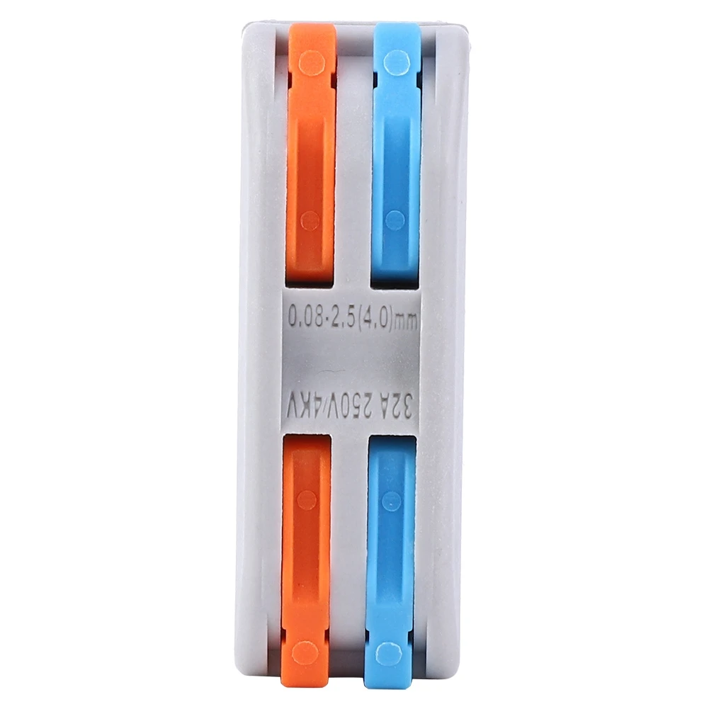 10PCS PCT2-2 Color Button Wire Connector 2-in-2-out Quick Terminal Block for Wiring ClipChromatic Color