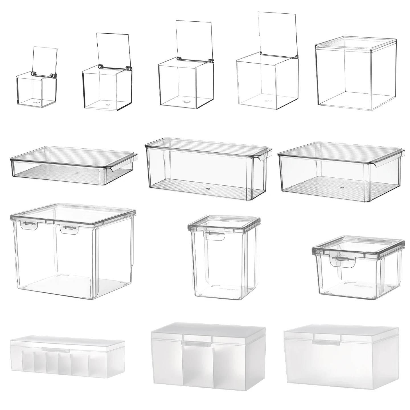 

Прозрачный водонепроницаемый пылезащитный органайзер для механических клавиатур, коробка для хранения переключателей и колпачков клавиш, настольный контейнер для хранения