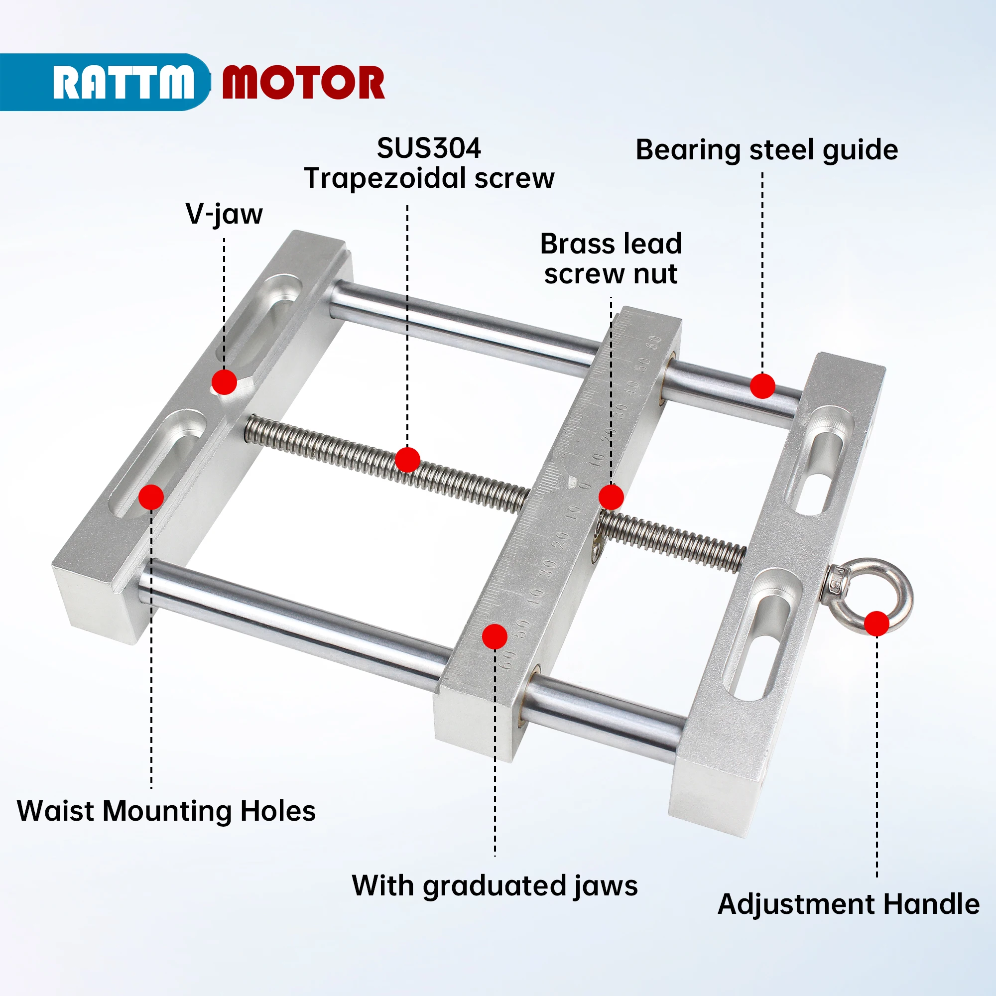 Stainless Steel Adjustable High Precision Engraver Vise Clamp Tools For CNC Router Milling Machine