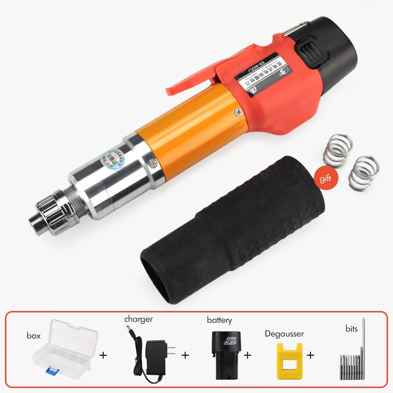 Precision Cordless Electric Screwdriver 1000r/min with Bits and Non Slip Sleeve, Springs, Adjustable Torque for Repair