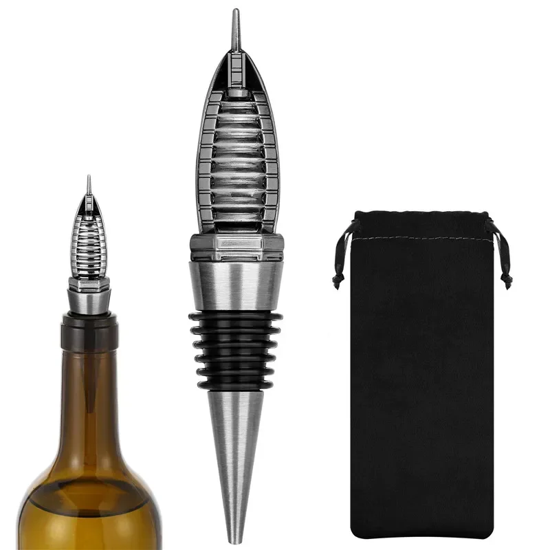 

Creative Sail Hotel Shape Wine Stoppers Boat Shape Metal Bottle Stopper for Bar Wedding Party Accessory Champagne Saver