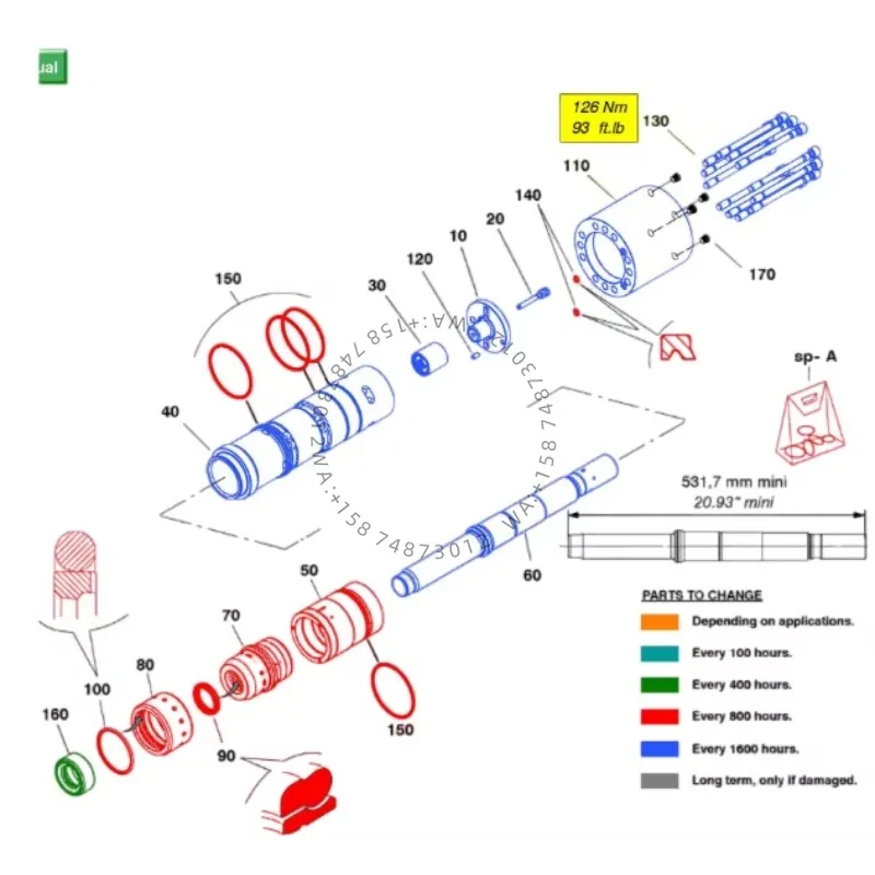 

Original Real Cover 86746948 for Montabert HC95 Hydraulic Rock Drill Parts