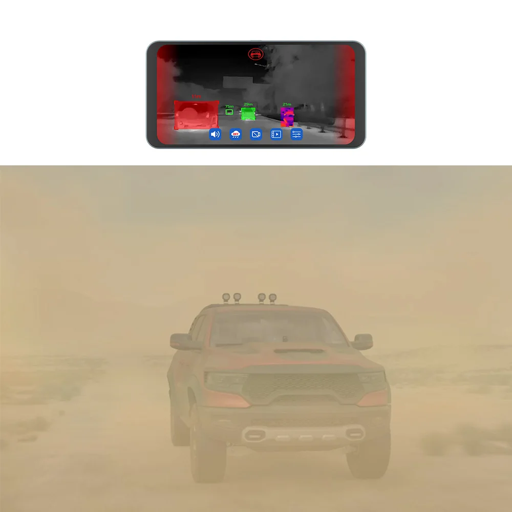 

Ночное видение Robofinity Тепловизионное изображение Предотвращение столкновений автомобиля