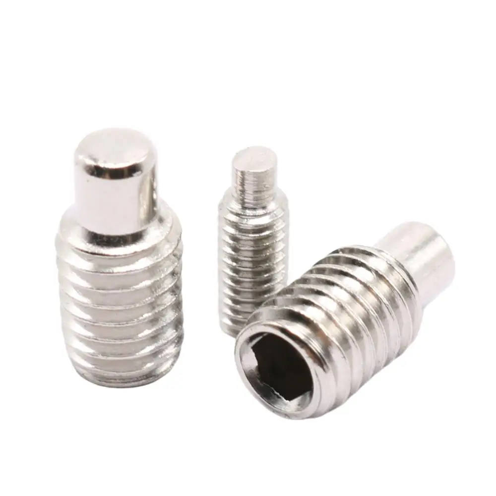 

500pcs/lot Stainless Steel Din915 Set Screw Cylindrical Head Hexagon Socket Set Screw Machine Rice Screw Convex Section Screw M5