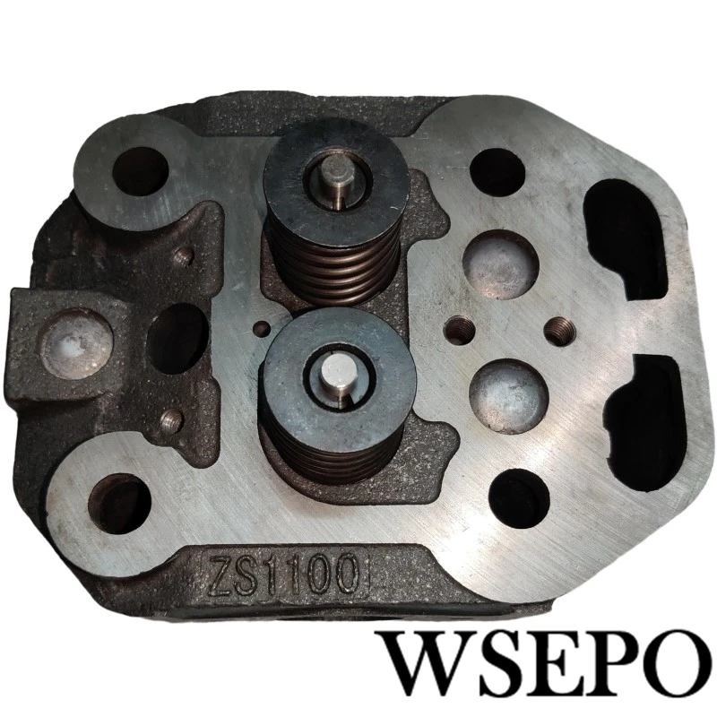 Cast Iron Cylinder Head Assy. With Valves And Springs Assembled For Changchai Or Similar ZS1100 4 Str. Water Cool Diesel Engine