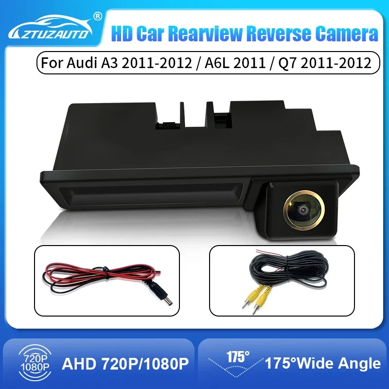 

HD 170° ° Автомобильная камера заднего вида AHD/CVBS для Audi A3 8P Q7 A6 C6 A4 B7 B6 A6L ночного видения Автомобильная резервная камера заднего вида