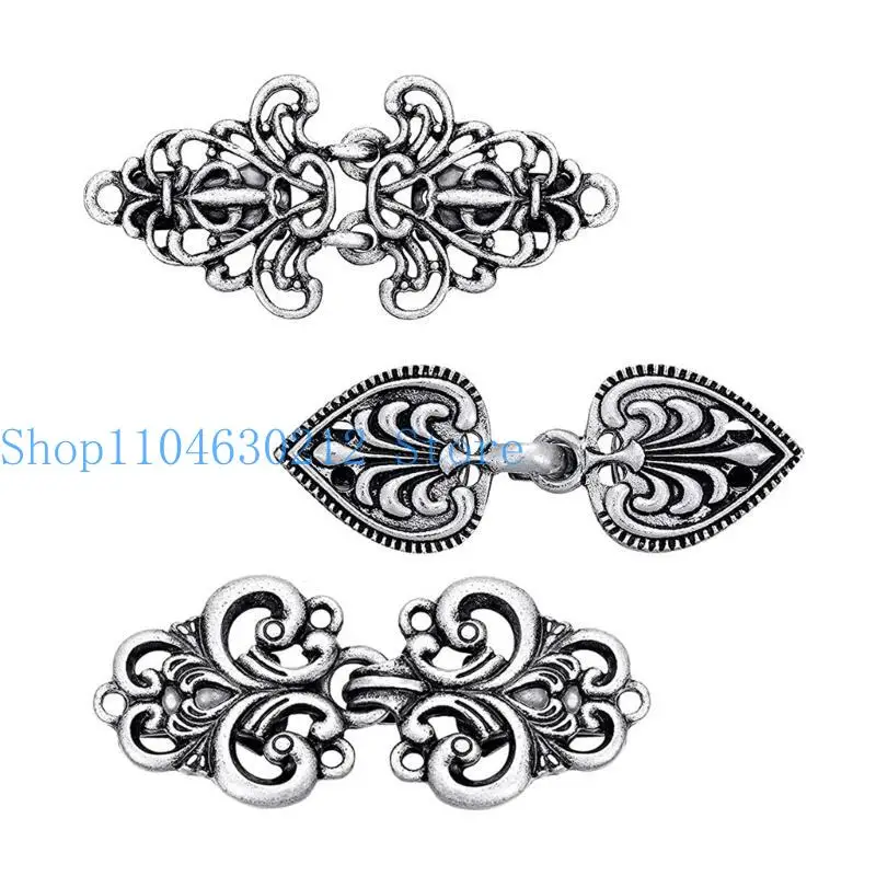 

652F Cardigan Clip Elaborate Flower Clasp Dress Shirt Brooch Clip for Girl Women