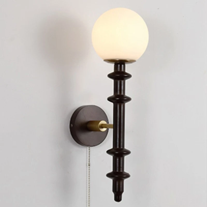 Candelabro Retro francés para sala de estar, lámpara colgante LED, nórdica, dormitorio, mesita de noche, luz pequeña de línea larga