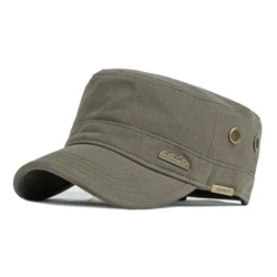 Berretti Vintage per uomo donna berretto da papà con visiera cappelli da Baseball Flat Top lavato tinta unita papà visiera Bone Man cappello da sole Unisex regolabile