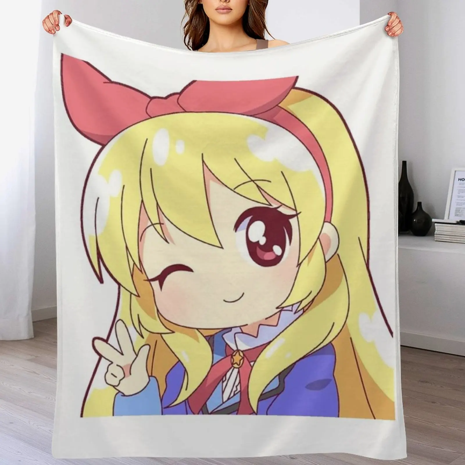 Ichigo Hoshimiya Throw Blanket Warm Flannel Blanket for Couch Chair Bedroom