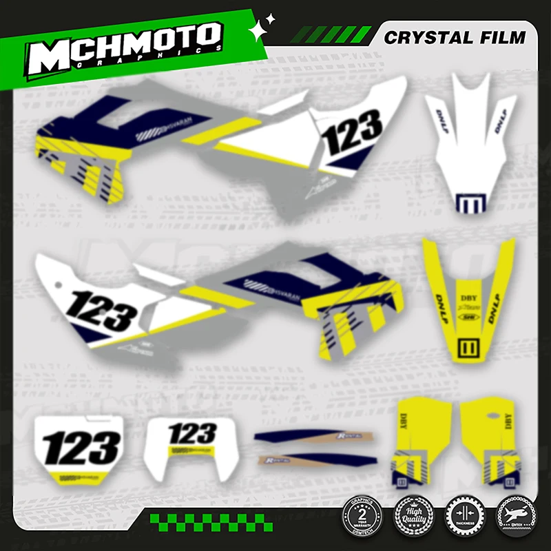 

MCHMFG Nieuwe Grafische Decals Sticker Kit for Husqvarna TE FE 150 200 250 300 350 400 450 2024 2025 2026 TC FC 2023-25 002